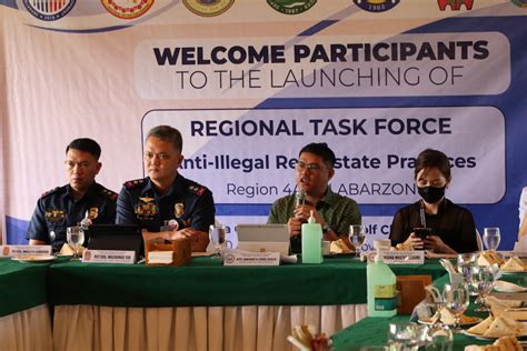 dhsud region 4a|DHSUD 4A launches task force vs illegal real estate .